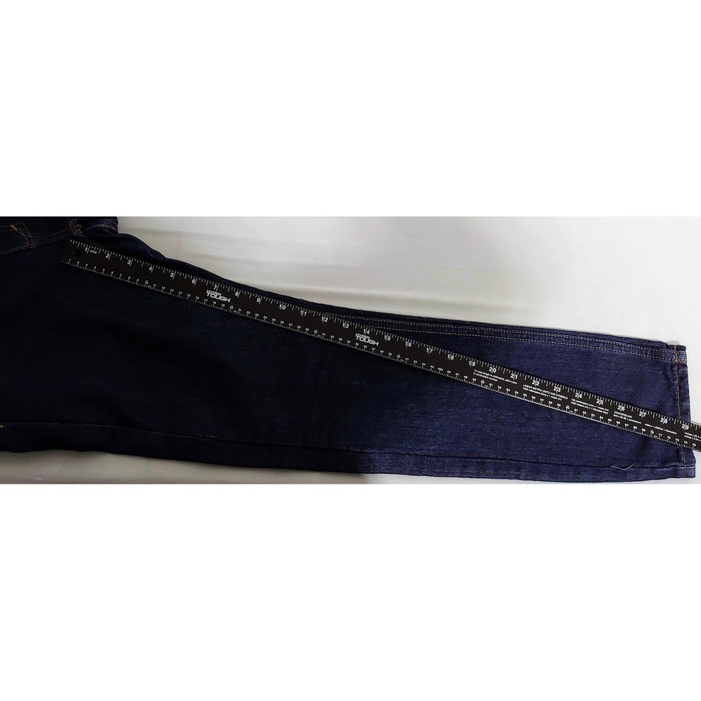 Vintage Genes 1991 Mens Slim Straight 28 x30 Jeans Dark Indigo Blue Denim Pants - Picture 12 of 13